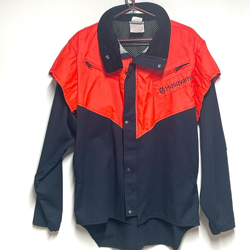 Vintage Husqvarna Protective Cutting Jacket Men’s Size L Made In Canada